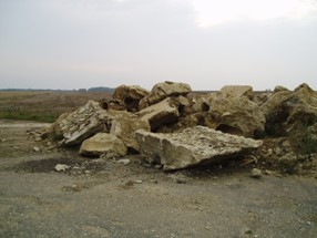 Remains of the runways at Flixton Airbase