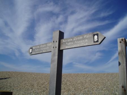 A Norfolk Coastal Path sign 